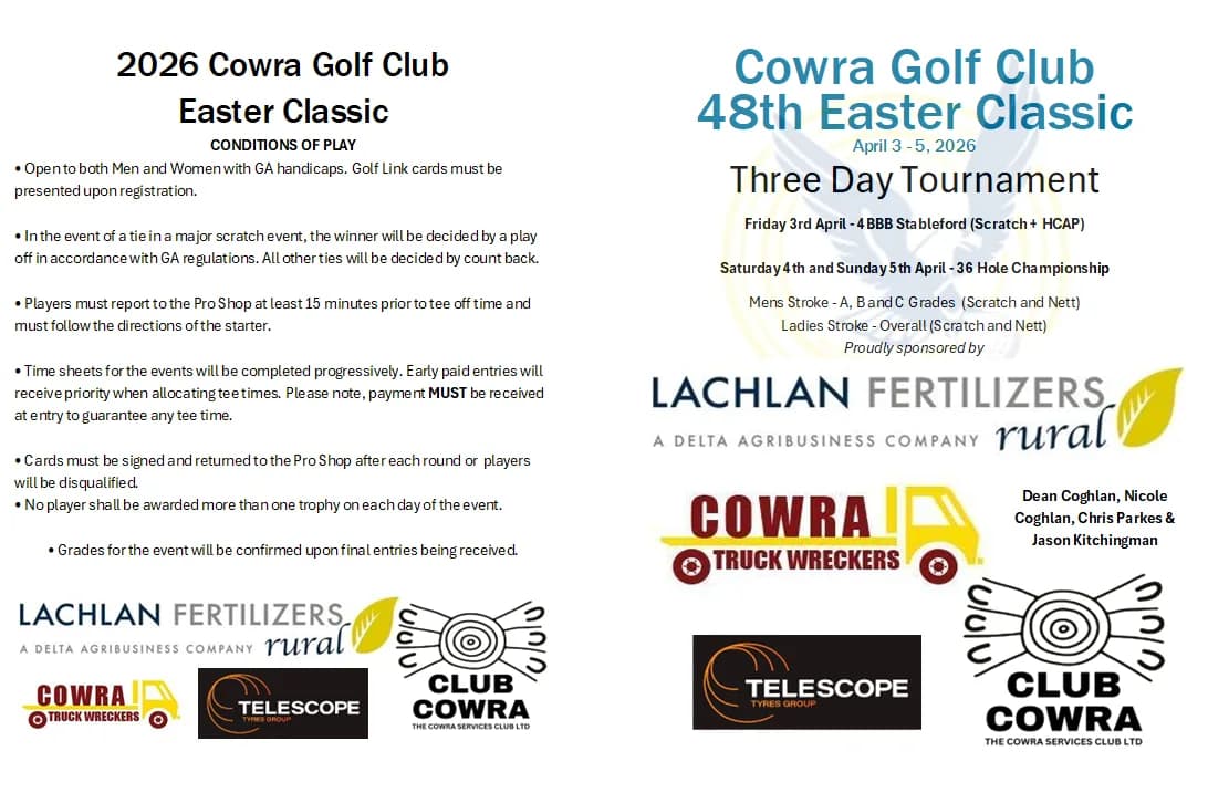 2026 Cowra Golf Club Easter Classic — event image